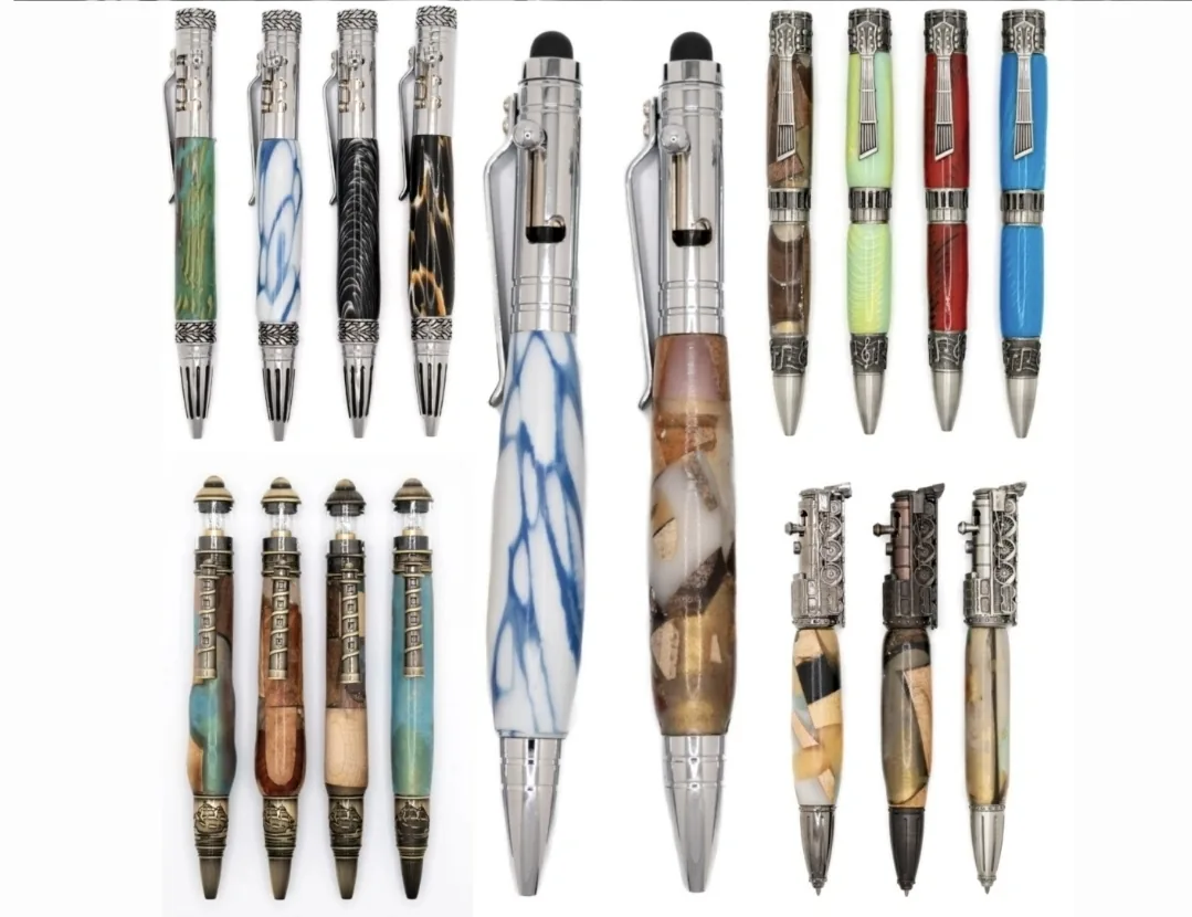 Handcrafted wooden pen with epoxy accent